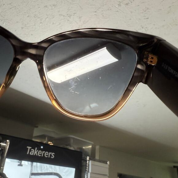 Tom Ford  Anoushka Sunglasses TF371 Melange Grey Peach - Picture 12 of 12